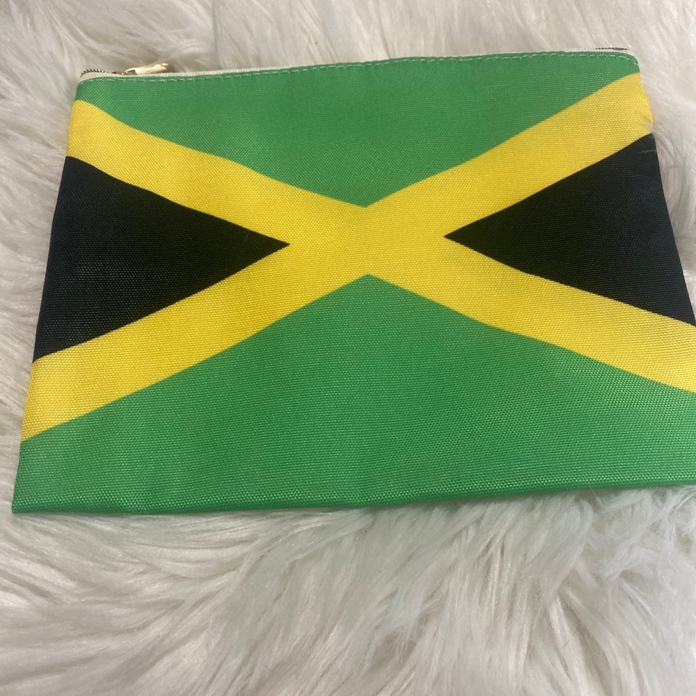 Jamaica flag makeup bag